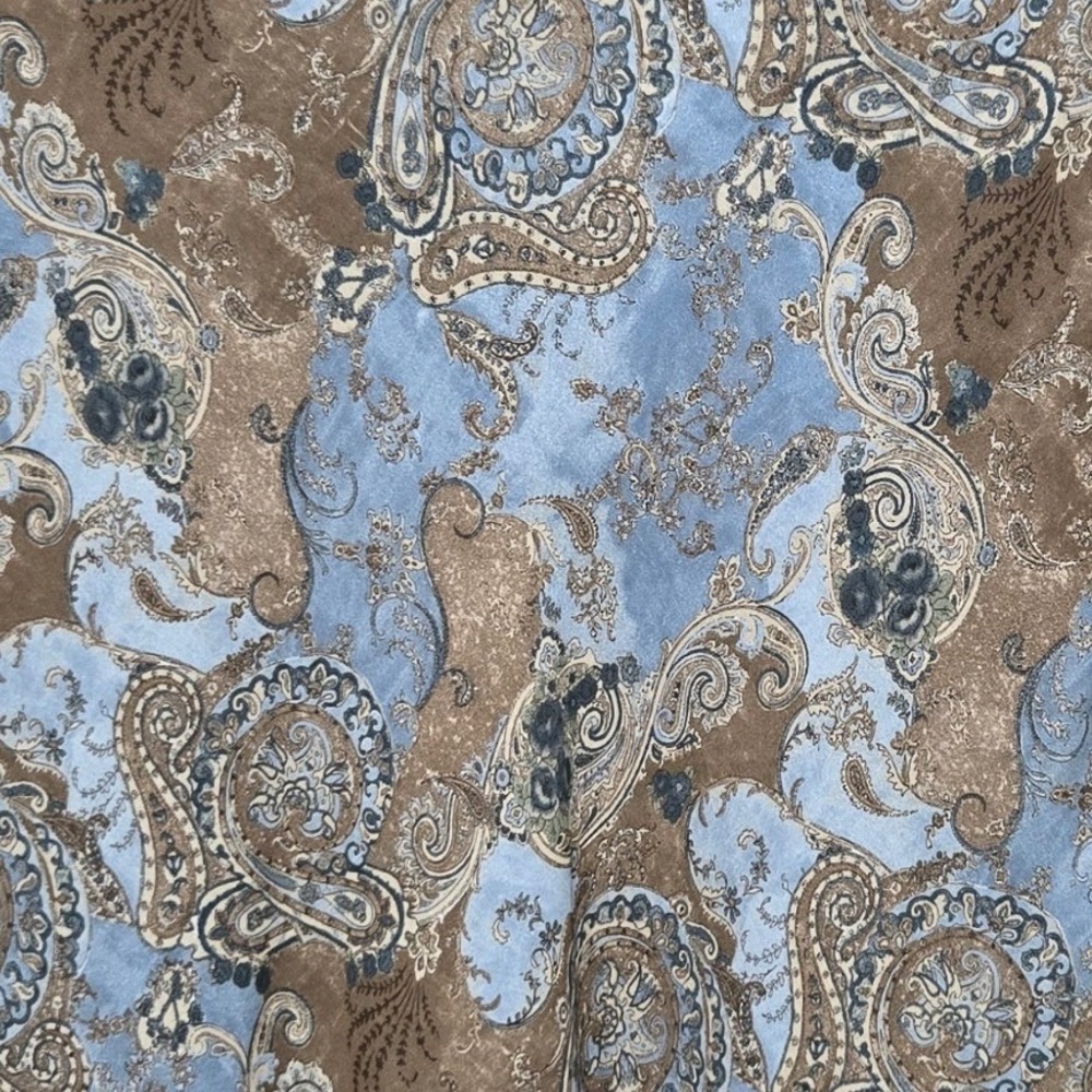 Vintage Y2K Old Navy Midi Skirt Plus‎ Size 20 Pastel Blue Paisley Boho Romantic - Picture 3 of 9